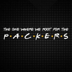 modern with a playful twist Packers classic SVG design showing excitement and camaraderie for Cricut and Silhouette cutting machines