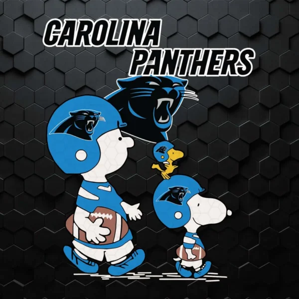 The Peanuts Carolina Panthers SVG Snoopy And Charlie Brown