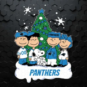 The Peanuts Movie Christmas Tree Carolina Panthers Fans SVG