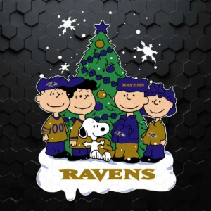 The Peanuts Movie Christmas Tree Fans Baltimore Ravens Nfl SVG
