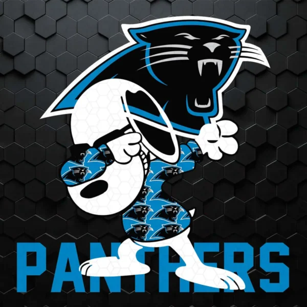 The Peanuts Snoopy Dabbing Panthers SVG Cricut Digital Download