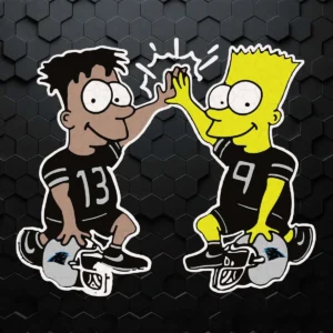 The Simpson Carolina Panthers SVG Layered Digital Vector File