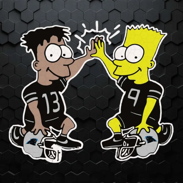 The Simpson Carolina Panthers SVG Layered Digital Vector File