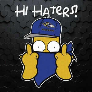 The Simpsons Christmas Gangster Hi Hater Baltimore Ravens SVG