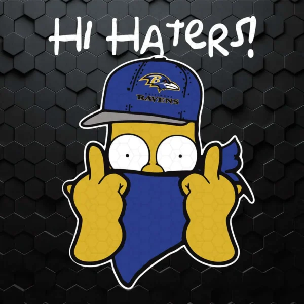 The Simpsons Christmas Gangster Hi Hater Baltimore Ravens SVG