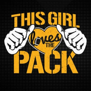 bold and modern with a touch of vintage Packers classic SVG design showing excitement and pride for Cricut and Silhouette cutting machines