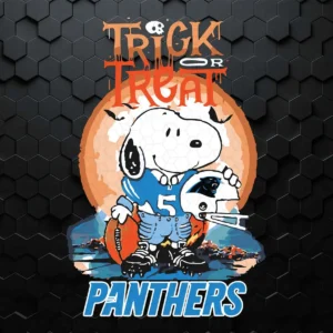 Trick Treat Snoopy Teams Carolina Panthers SVG