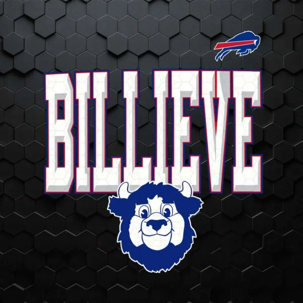 Vintage Billieve Billy Buffalo Mascot Team SVG