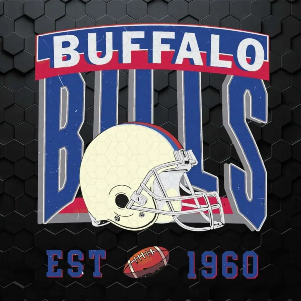 Vintage Buffalo Bills Est 1960 Helmet SVG NFL Super Bowl