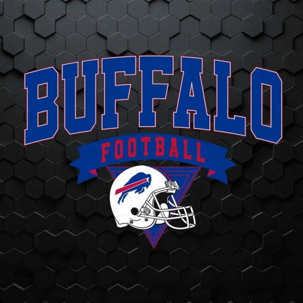 Vintage Buffalo Football Helmet SVG