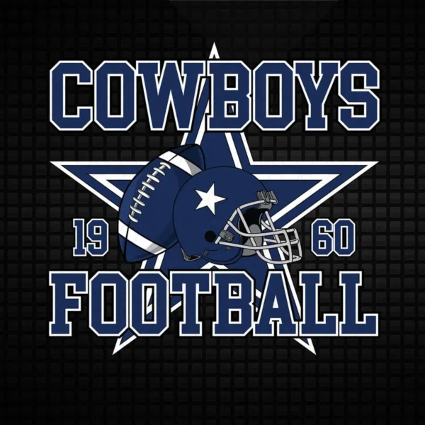vintage with a modern twist, featuring bold elements Cowboys helmet SVG design showing pride for Cricut and Silhouette cutting machines