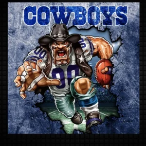 bold and modern with a touch of vintage flair Cowboys vintage SVG design showing excitement and pride for Cricut and Silhouette cutting machines