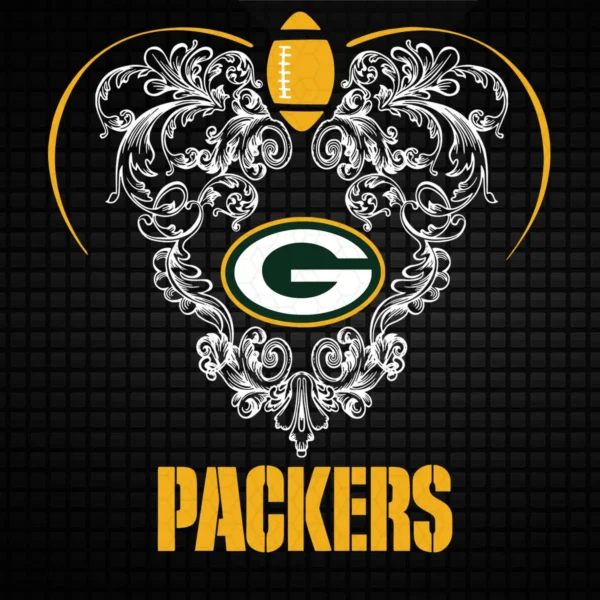 vintage with ornate elements Packers vintage SVG design showing nostalgia and pride for Cricut and Silhouette cutting machines