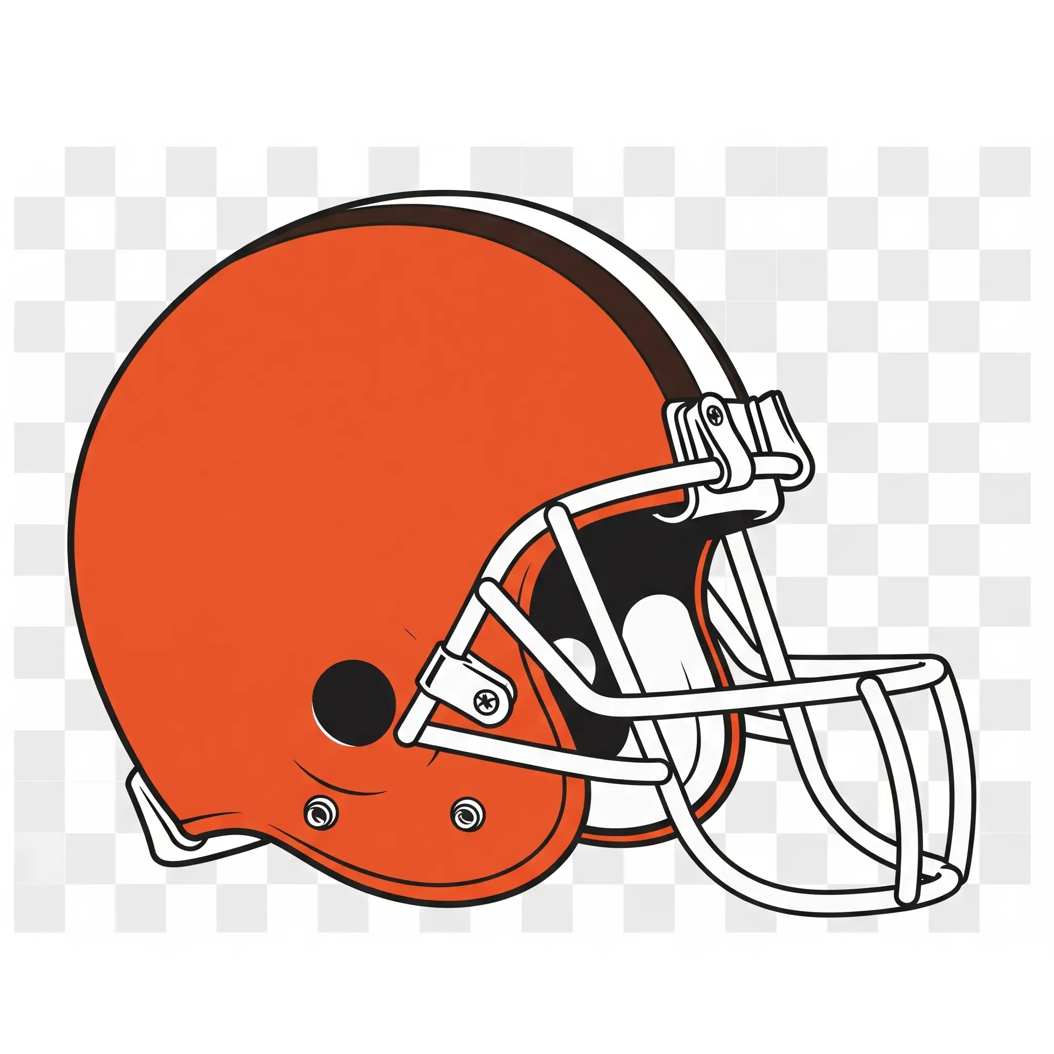High-resolution Cleveland Browns helmet SVG design showing precise vector quality and official team colors for professional crafting results