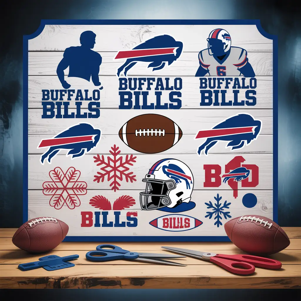 Buffalo Bills SVG logo collection featuring authentic team designs in official colors