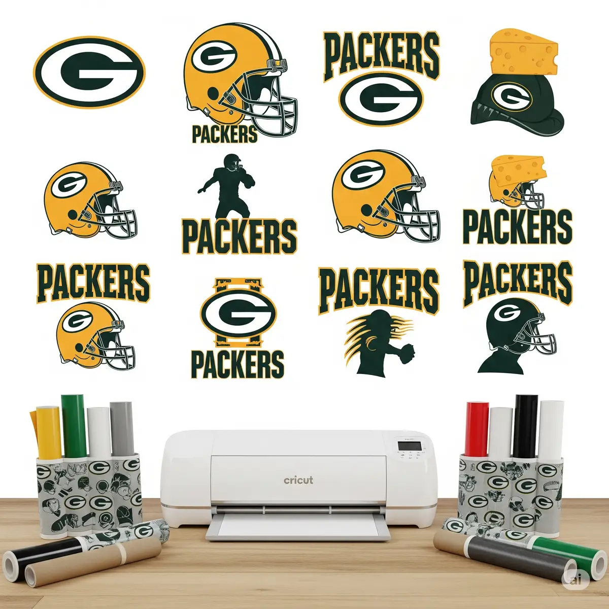 Premium Green Bay Packers SVG design collection featuring authentic team logos and fan graphics for Cricut crafting