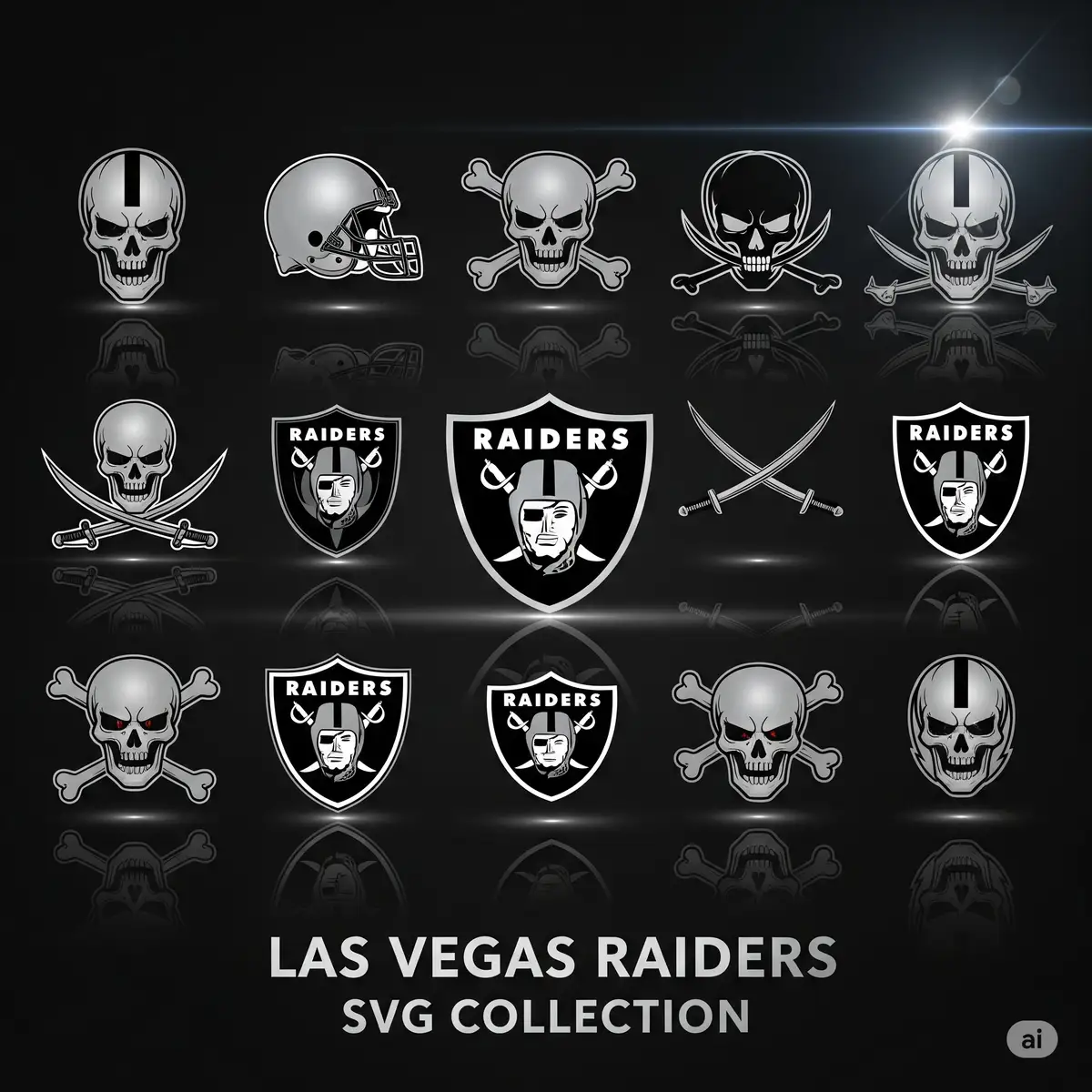Premium Las Vegas Raiders SVG collection featuring authentic team designs for Cricut projects.