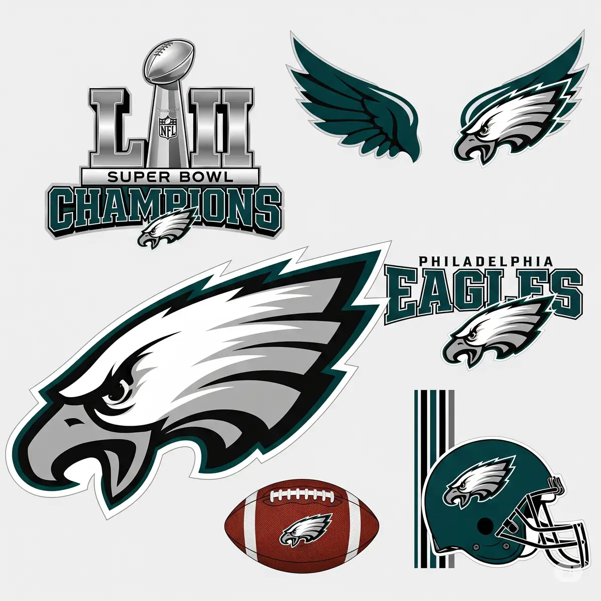 Philadelphia Eagles SVG logo collection featuring official team designs