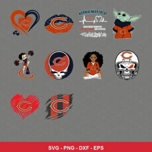 modern cartoon Bears player SVG expressing team pride for Cricut and Silhouette