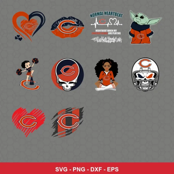 modern cartoon Bears player SVG expressing team pride for Cricut and Silhouette