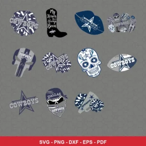 modern cartoon Cowboys player SVG expressing team pride for Cricut and Silhouette