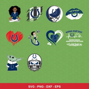 modern and playful Colts player SVG expressing team pride featuring colts logo for Cricut and Silhouette