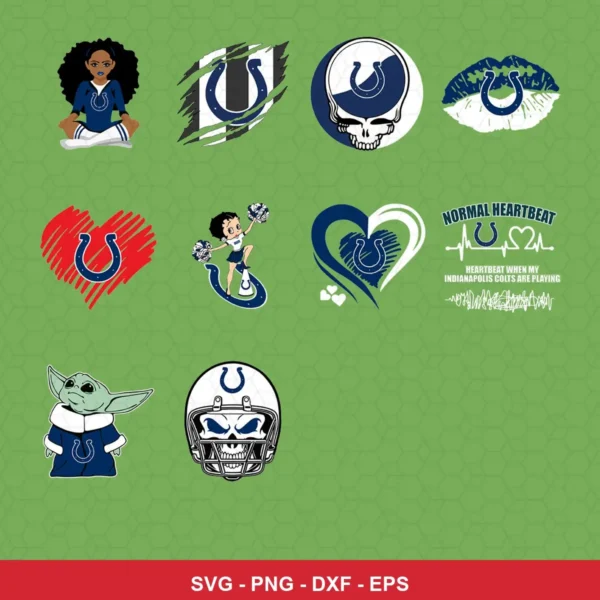 modern and playful Colts player SVG expressing team pride featuring colts logo for Cricut and Silhouette