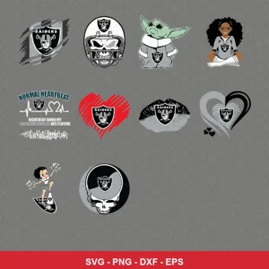 modern cartoon Raiders player SVG expressing team pride featuring raiders logo for Cricut and Silhouette