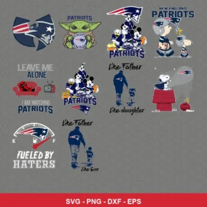 cartoon Patriots player SVG expressing team pride featuring patriots logo for Cricut and Silhouette