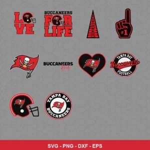 modern, sports-themed Buccaneers player SVG expressing team pride featuring football helmet for Cricut and Silhouette