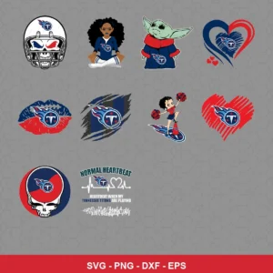 modern cartoon Titans player SVG expressing team pride featuring titans logo for Cricut and Silhouette