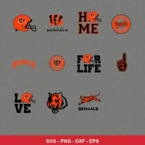 modern Bengals player SVG expressing team pride featuring bengals logo for Cricut and Silhouette