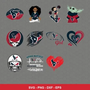 modern cartoon Texans player SVG expressing team pride for Cricut and Silhouette