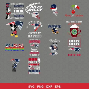 cartoon Patriots player SVG expressing support featuring patriots logo for Cricut and Silhouette