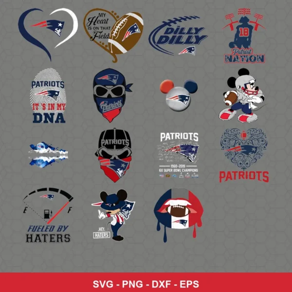 modern and playful Patriots player SVG expressing team pride featuring patriots logo for Cricut and Silhouette
