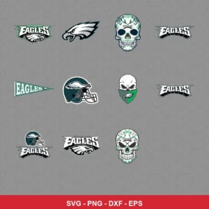 modern Eagles player SVG expressing N/A featuring eagles logo for Cricut and Silhouette