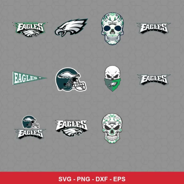 modern Eagles player SVG expressing N/A featuring eagles logo for Cricut and Silhouette