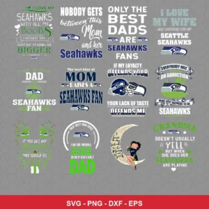modern, playful Seahawks player SVG expressing pride for Cricut and Silhouette