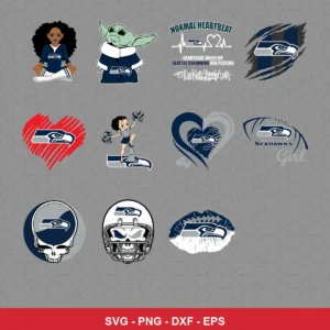 modern cartoon Seahawks player SVG expressing team pride for Cricut and Silhouette