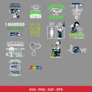 modern and playful Seahawks player SVG expressing team pride for Cricut and Silhouette