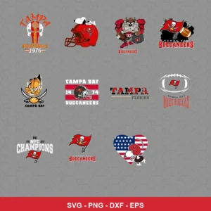 modern Buccaneers player SVG expressing team pride featuring team logos for Cricut and Silhouette