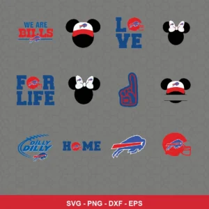 modern Bills player SVG expressing team pride for Cricut and Silhouette
