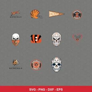 modern Bengals player SVG expressing team pride featuring bengals logo for Cricut and Silhouette