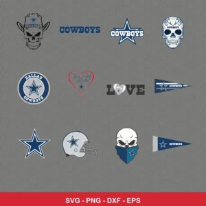 modern, graphic design with a sports theme Cowboys player SVG expressing neutral for Cricut and Silhouette