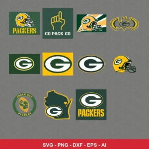 modern Packers player SVG expressing team pride featuring packers logo for Cricut and Silhouette