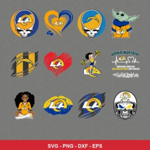 modern and playful Rams player SVG expressing team pride for Cricut and Silhouette