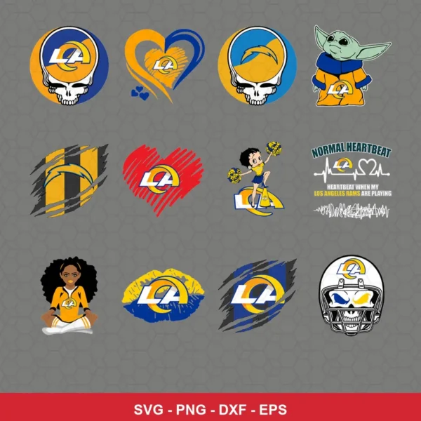 modern and playful Rams player SVG expressing team pride for Cricut and Silhouette