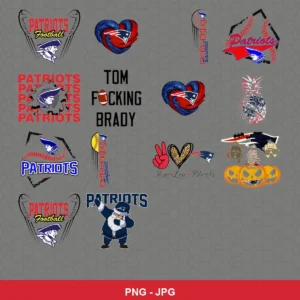modern cartoon Patriots player SVG expressing team pride featuring patriots logo for Cricut and Silhouette