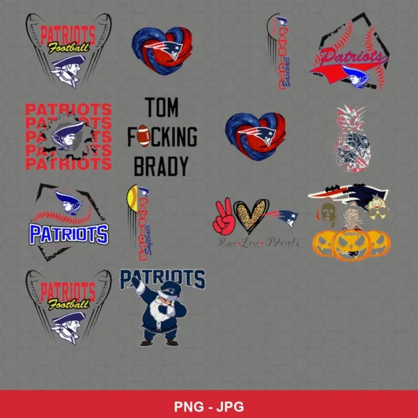 modern cartoon Patriots player SVG expressing team pride featuring patriots logo for Cricut and Silhouette