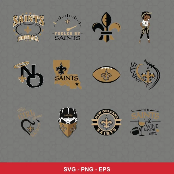 modern Saints player SVG expressing team pride featuring saints logo for Cricut and Silhouette
